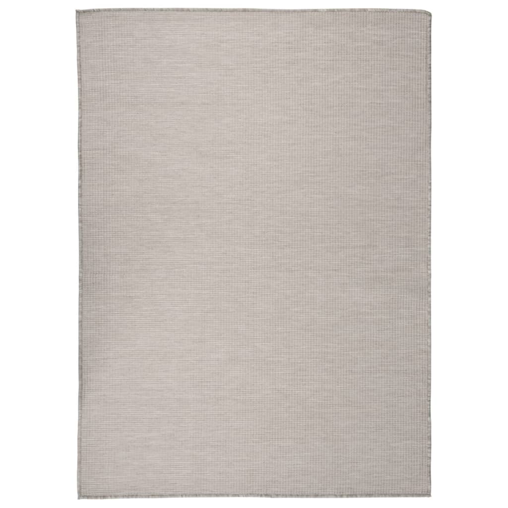 Outdoor Flatweave Rug 200x280 cm Taupe - Tyrell & Tyrell