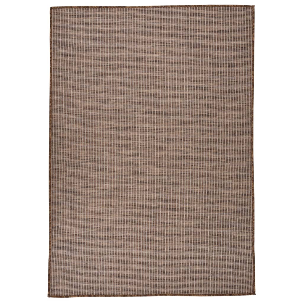 Outdoor Flatweave Rug 160x230 cm Brown - Tyrell & Tyrell