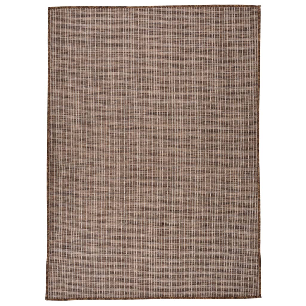 Outdoor Flatweave Rug 200x280 cm Brown - Sid & Sam