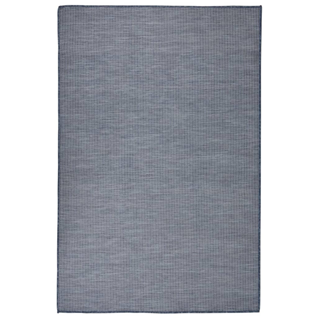 Outdoor Flatweave Rug 120x170 cm Blue - Discount Dealers