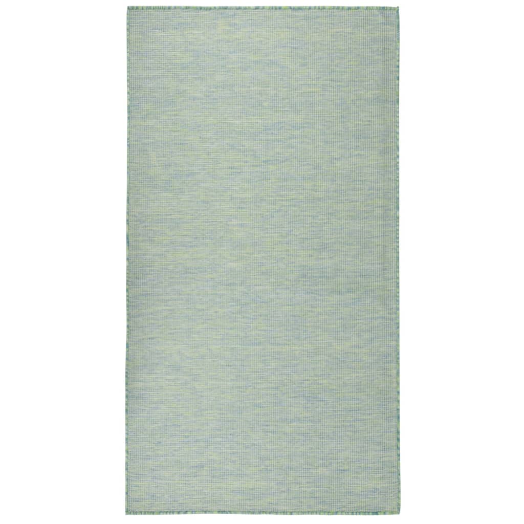Outdoor Flatweave Rug 80x150 cm Turquoise - Decor Base
