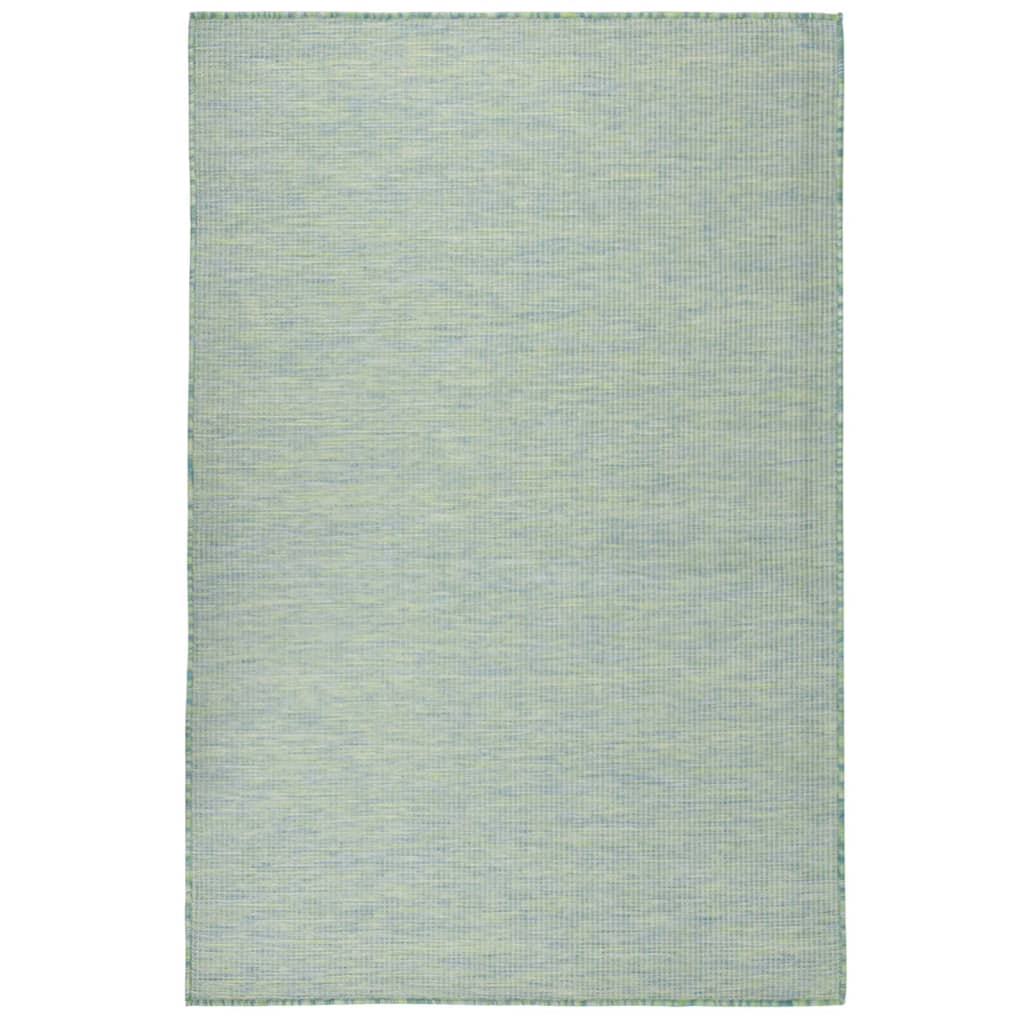 Outdoor Flatweave Rug 120x170 cm Turquoise - Tyrell & Tyrell