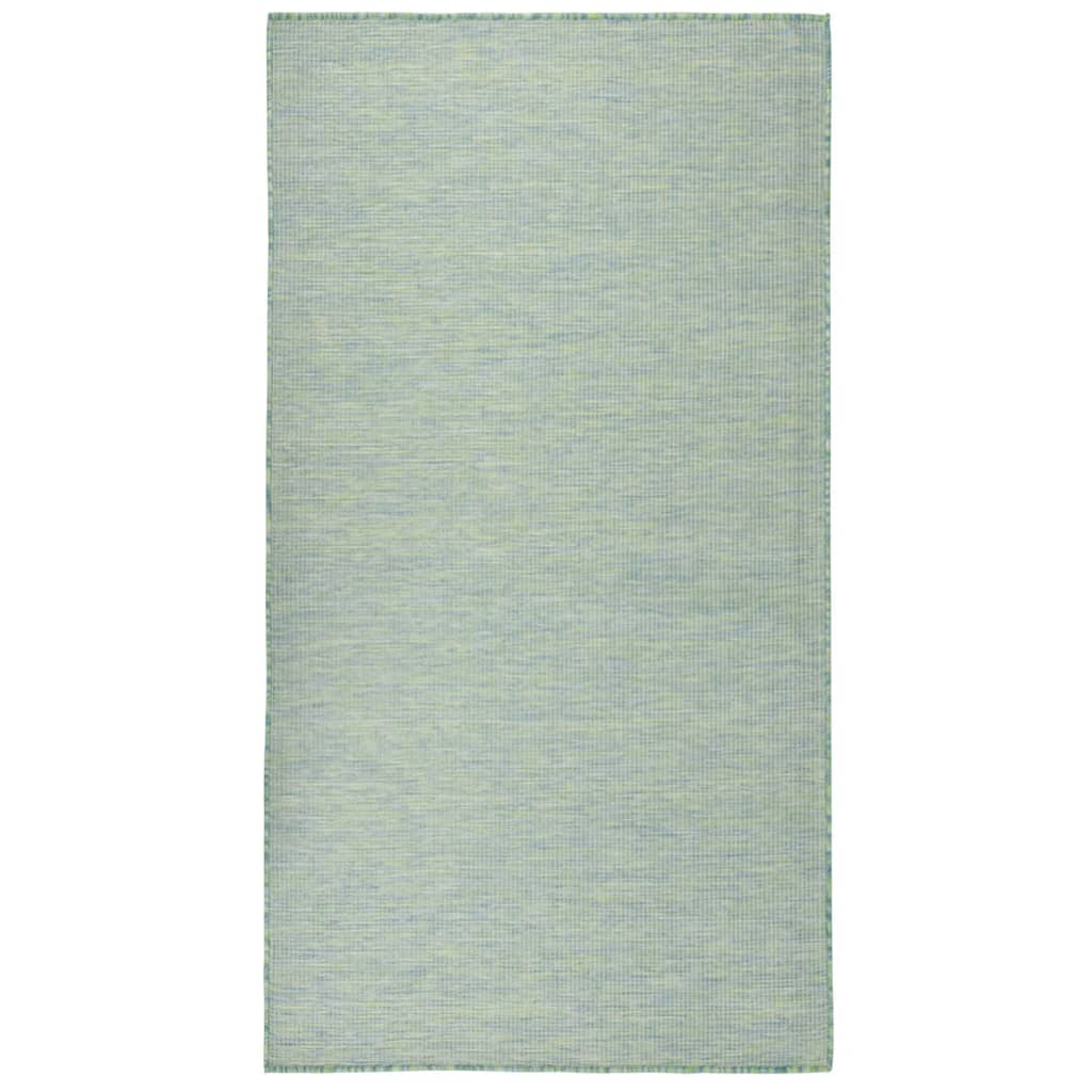 Outdoor Flatweave Rug 140x200 cm Turquoise - Sid & Sam