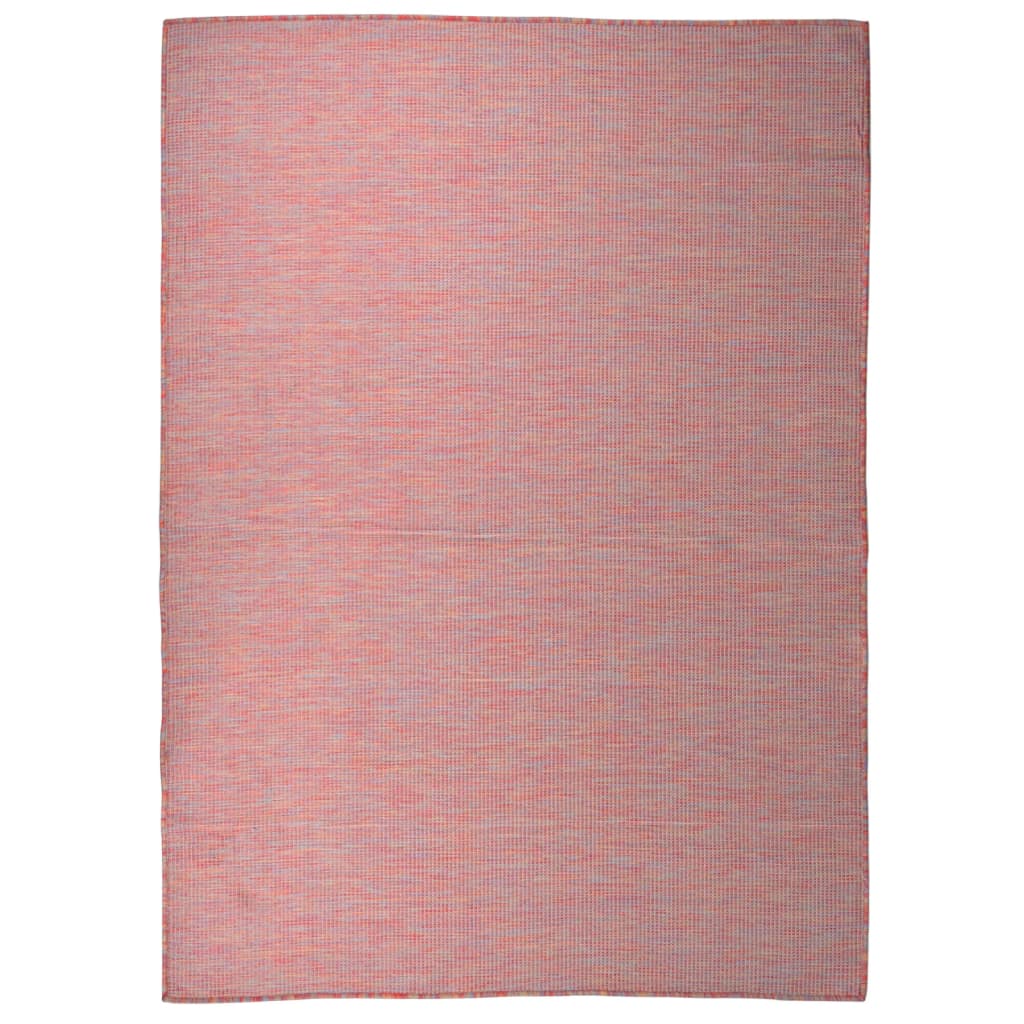 Outdoor Flatweave Rug 200x280cm Red - Design Hut