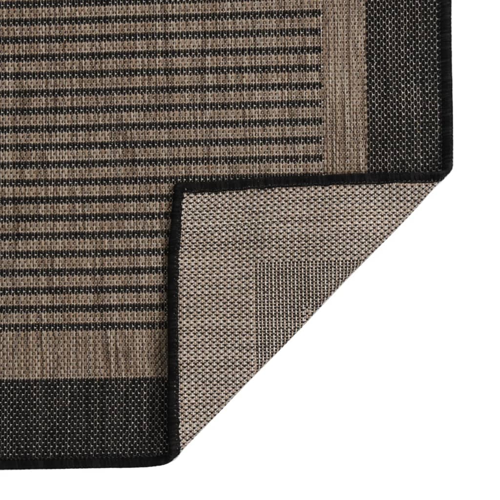 Outdoor Flatweave Rug 140x200 cm Dark Brown - Merkel Designers