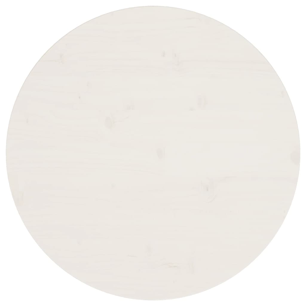 Table Top White Ã ̃60x2.5 cm Solid Wood Pine - Style and Chic