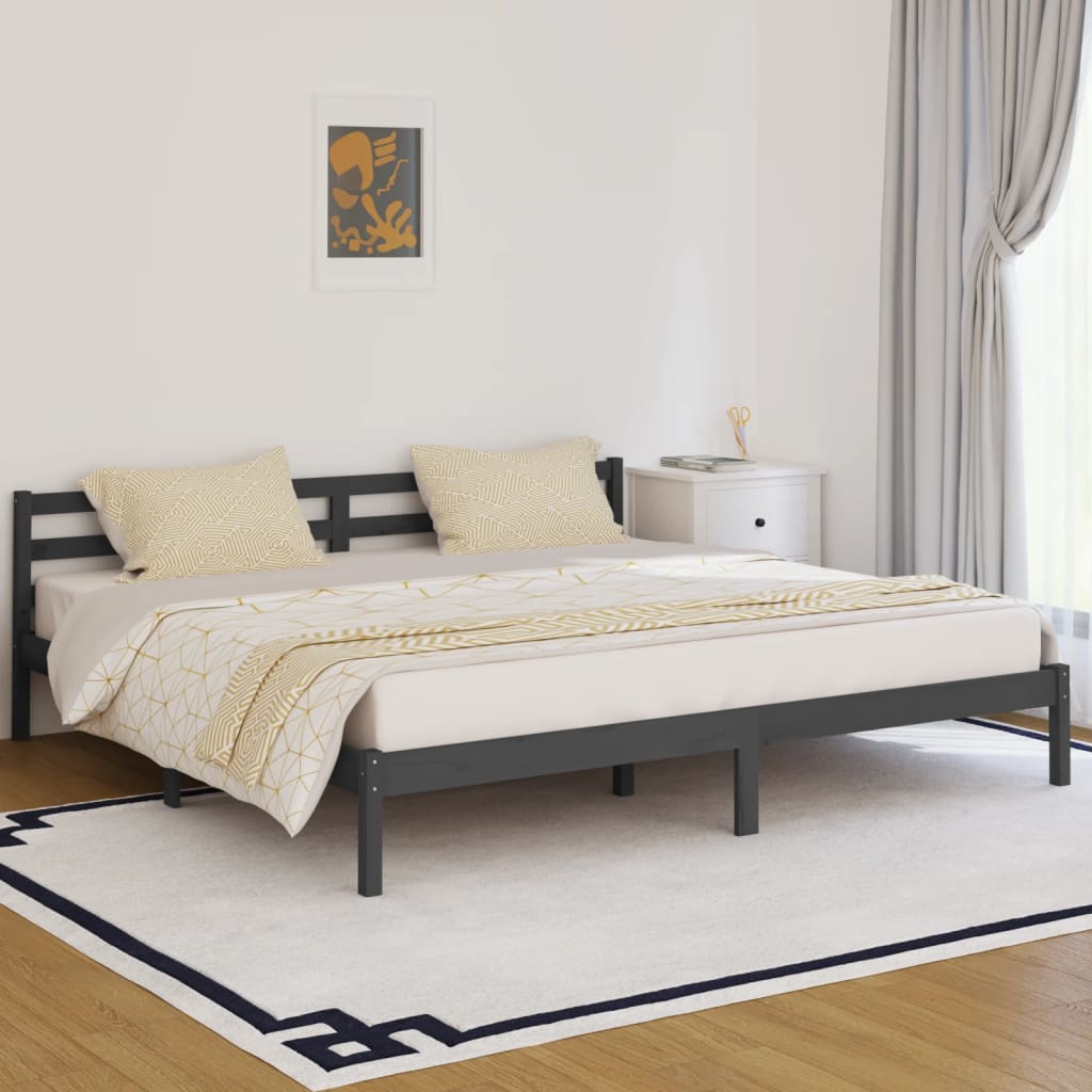 Day Bed Solid Wood Pine 200x200 cm Super King Grey - Merkel Designers
