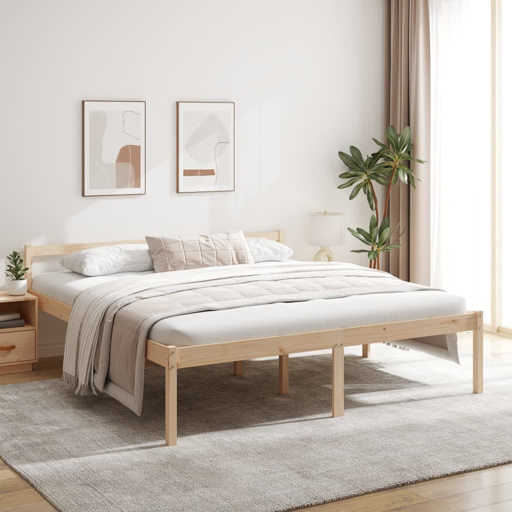 Bed Frame 180x200cm Super King Size Solid Wood Pine - Discount Dealers
