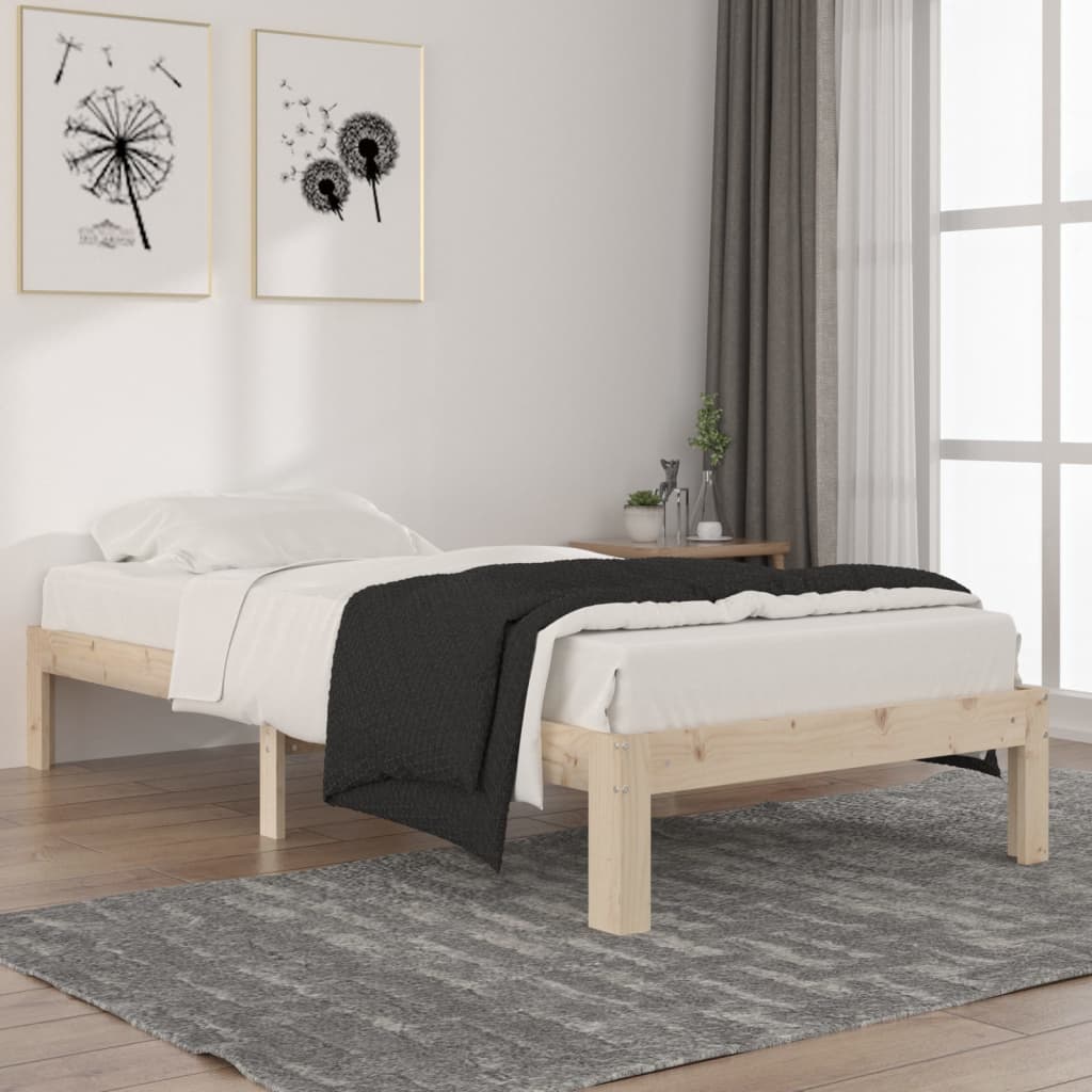 Bed Frame Solid Wood Pine 90x200 cm - Discount Dealers