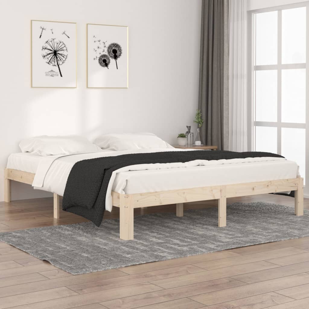 Bed Frame Solid Wood Pine 160x200 cm - Merlin Deals