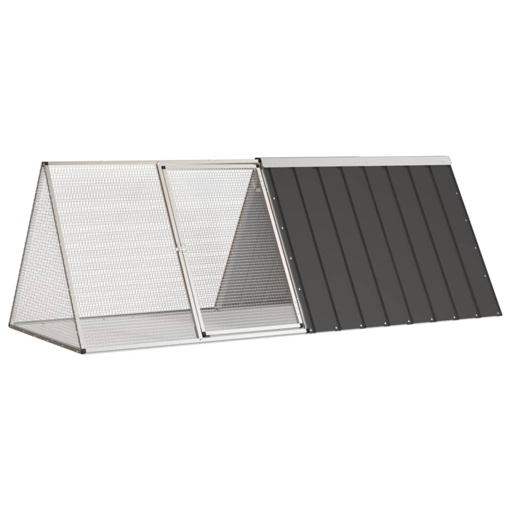 Rabbit Cage Anthracite 201.5x80.5x71 cm Galvanised Steel - Design Hut