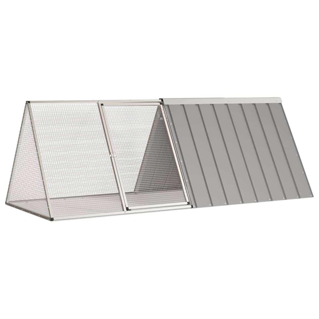 Rabbit Cage Grey 201.5x80.5x71 cm Galvanised Steel - Decor Base