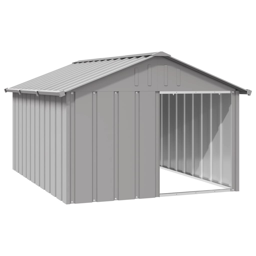 Dog House Grey 116.5x153x81.5 cm Galvanised Steel - Style and Chic