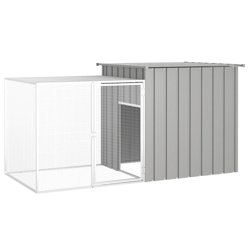 Chicken Cage Grey 200x91x100 cm Galvanised Steel - Brittle & Co