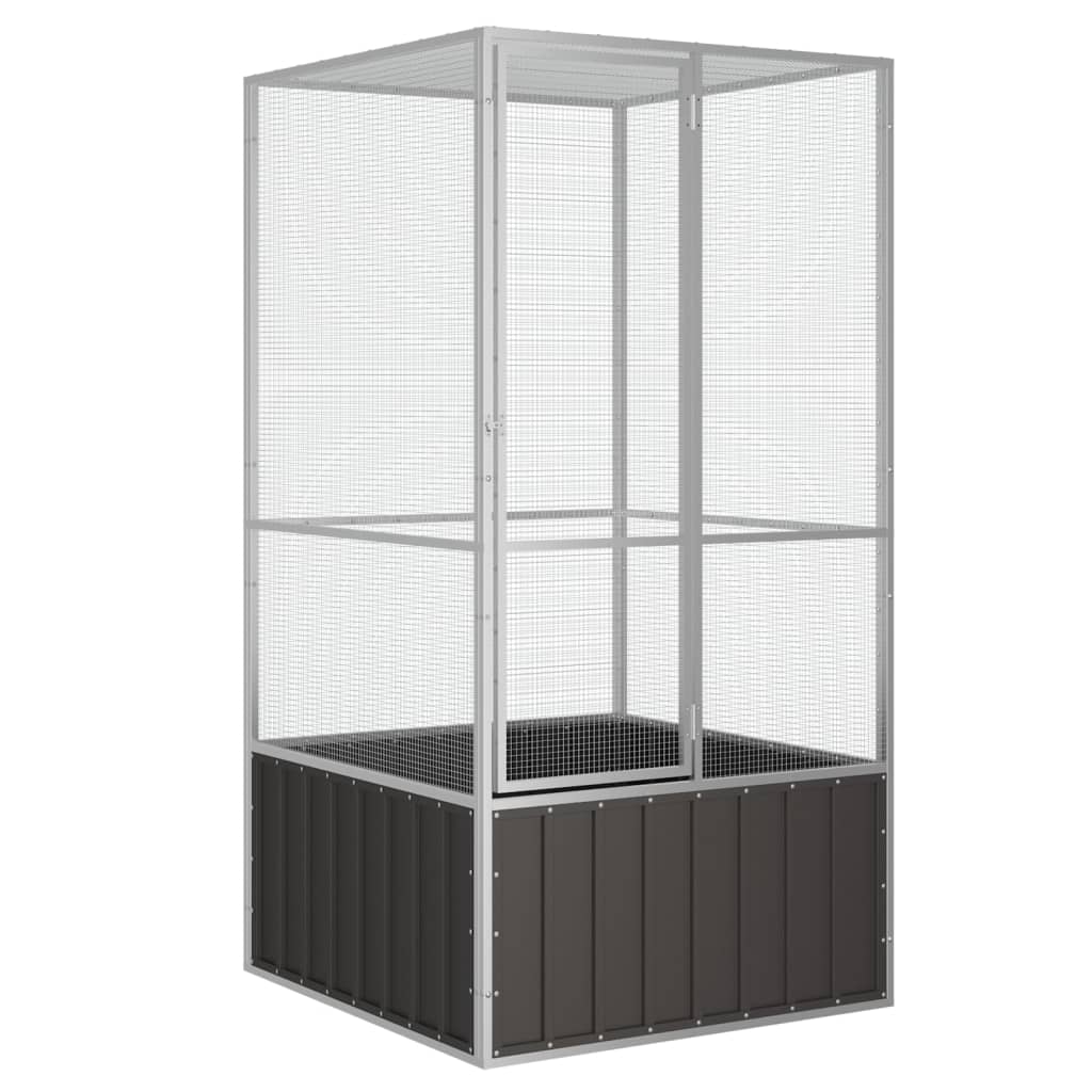 Bird Cage Anthracite 111x107x211.5 cm Galvanised Steel - Design Hut