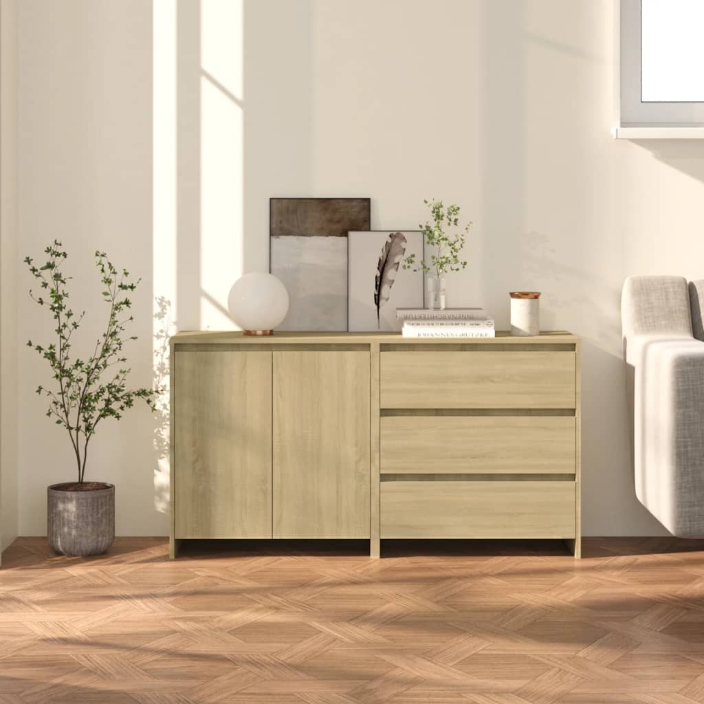 2 Piece Sideboard Sonoma Oak Engineered Wood - Casper Homes