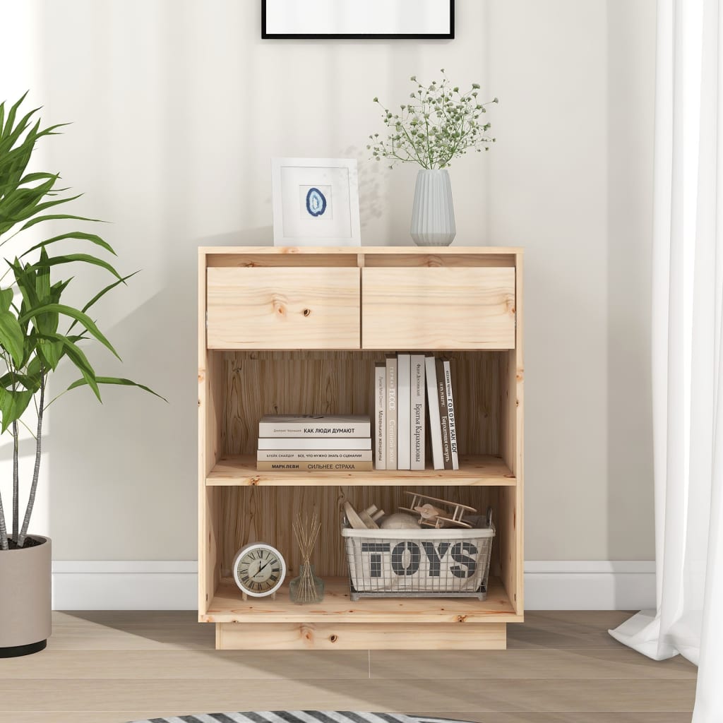 Console Cabinet 60x34x75 cm Solid Wood Pine - Design Hut