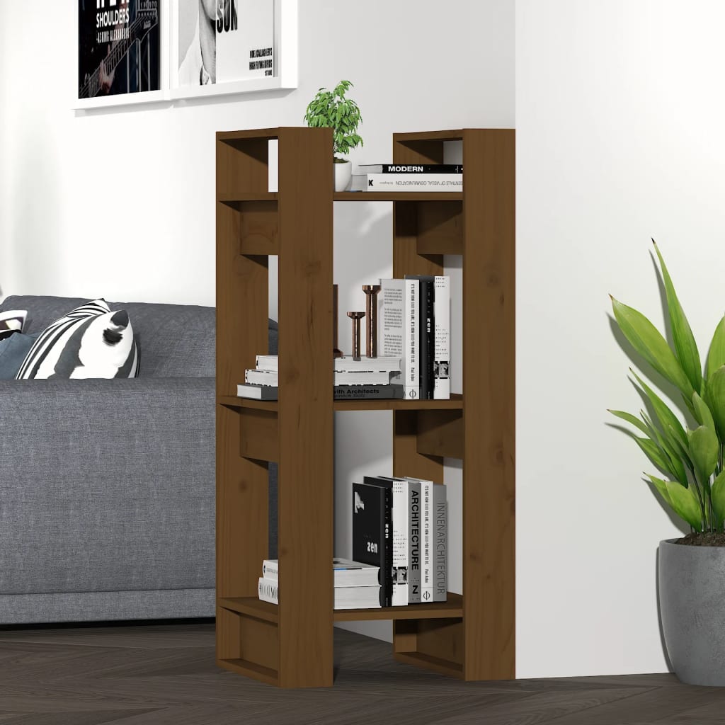 Book Cabinet/Room Divider Honey Brown 41x35x91 cm Solid Wood - Casper Homes