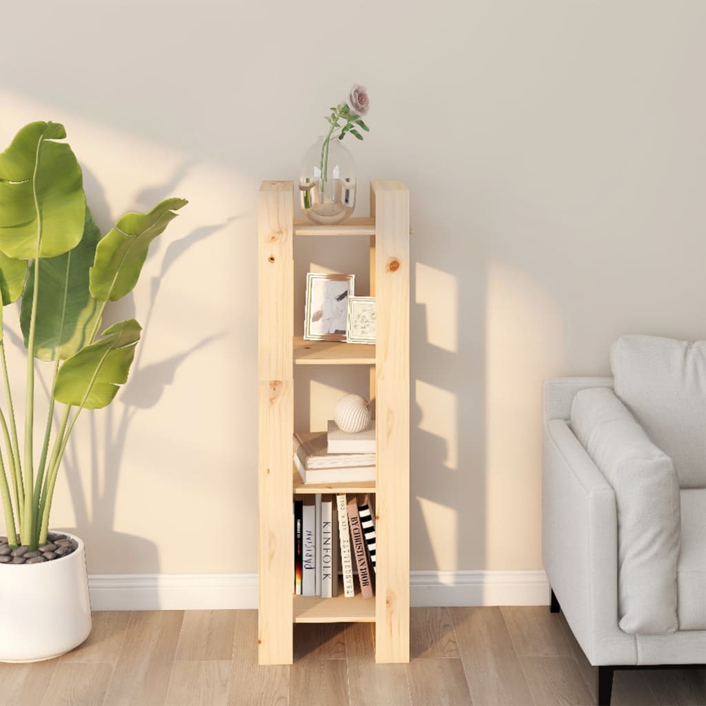 Book Cabinet/Room Divider 41x35x125 cm Solid Wood Pine - Unbeatable Bargains