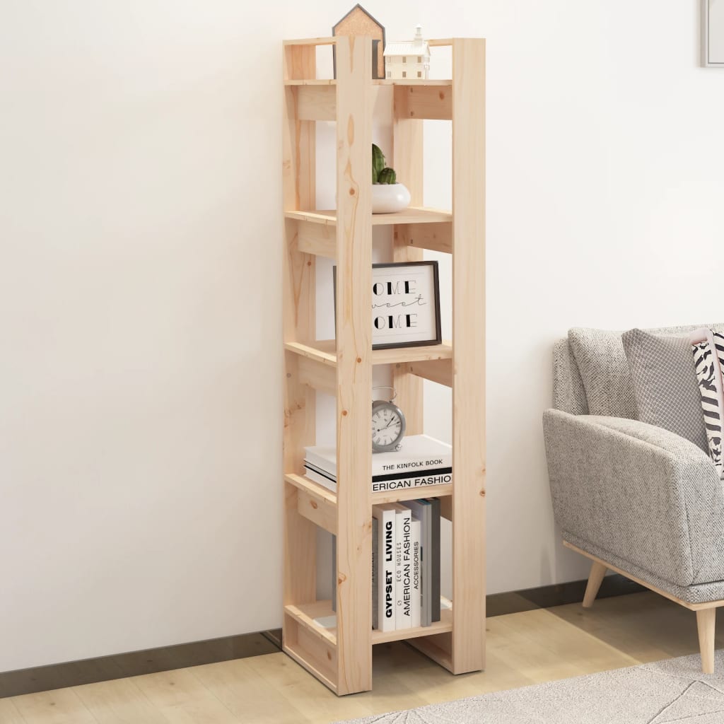Book Cabinet/Room Divider 41x35x160 cm Solid Wood Pine - Design Hut