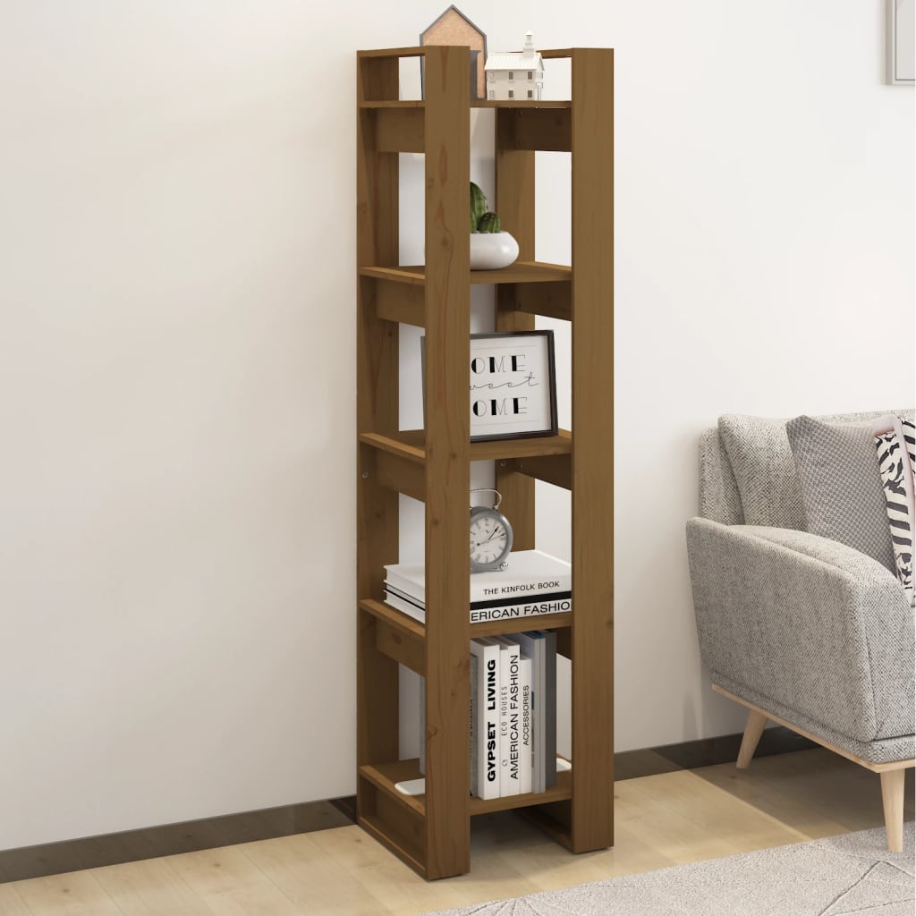 Book Cabinet/Room Divider Honey Brown 41x35x160 cm Solid Wood Pine - Sid & Sam