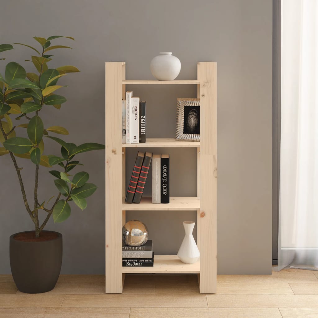 Book Cabinet/Room Divider 60x35x125 cm Solid Wood - Decor Base