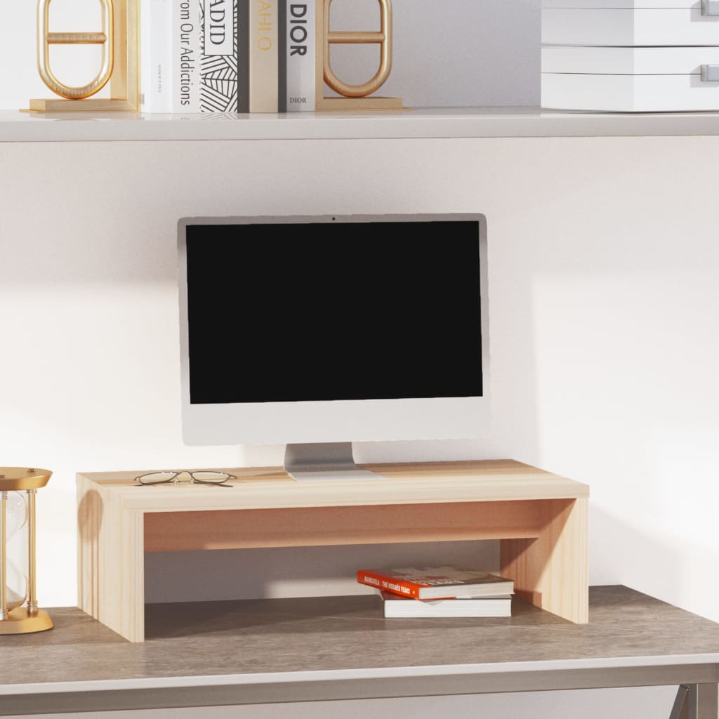 Monitor Stand 50x27x15 cm Solid Wood Pine - Millennium Furniture