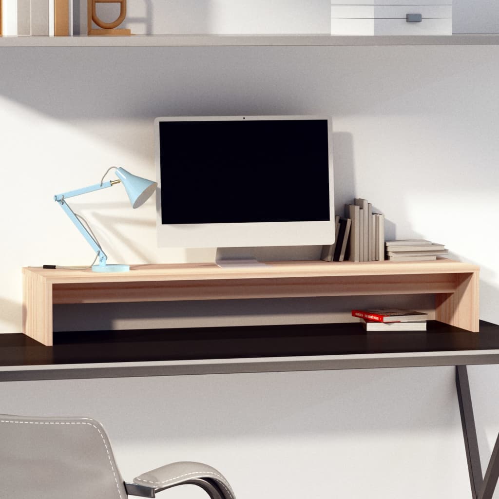 Monitor Stand 100x27x15 cm Solid Wood Pine - Tyrell & Tyrell