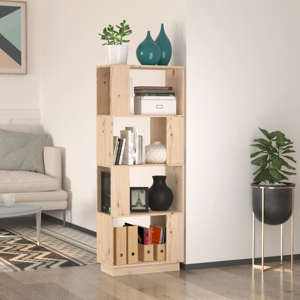 Book Cabinet/Room Divider 51x25x132 cm Solid Wood Pine - Style and Chic