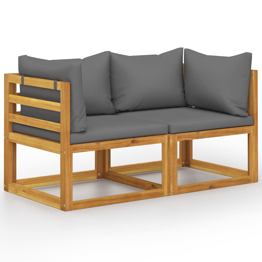 2-seater Garden Bench with Dark Grey Cushions (UK/IE/FI/NO only) - Merkel Designers