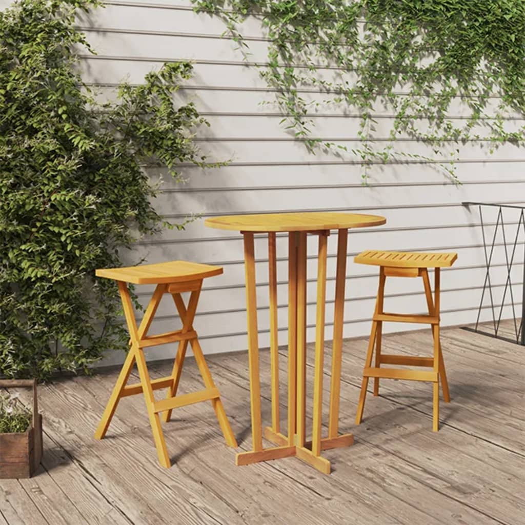 Folding Bar Table 90x65x105 cm Solid Wood Teak - All Things Good