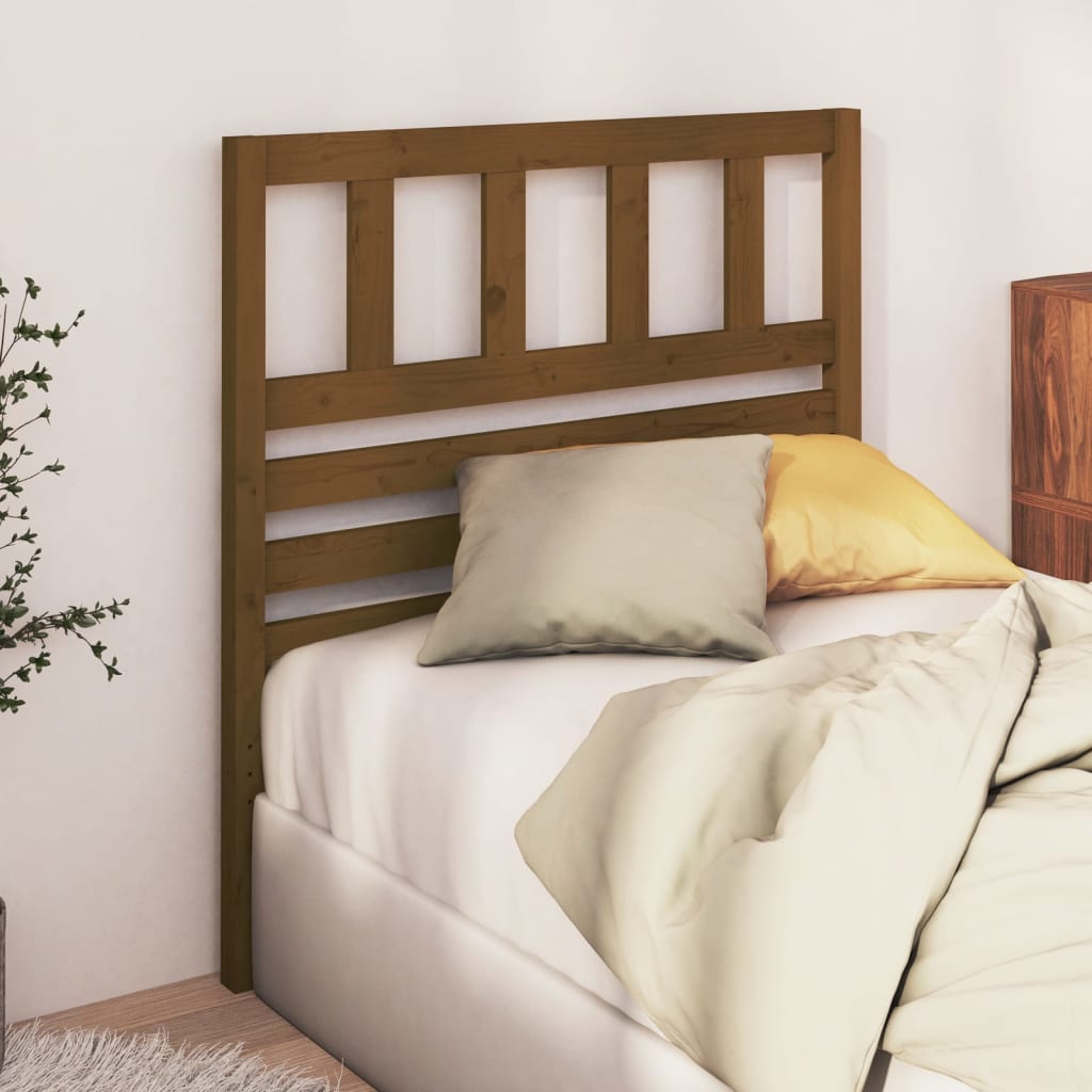 Bed Headboard Honey Brown 96x4x100 cm Solid Wood Pine - Unbeatable Bargains