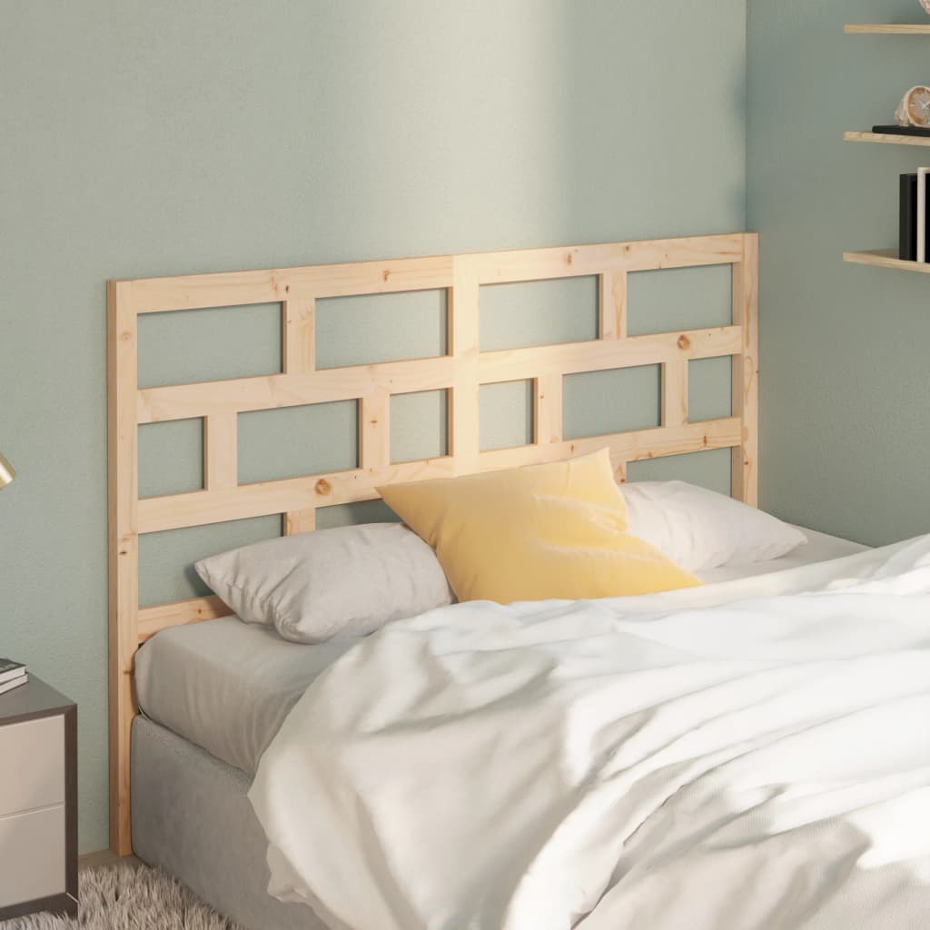 Bed Headboard 141x4x100 cm Solid Wood Pine - Design Hut