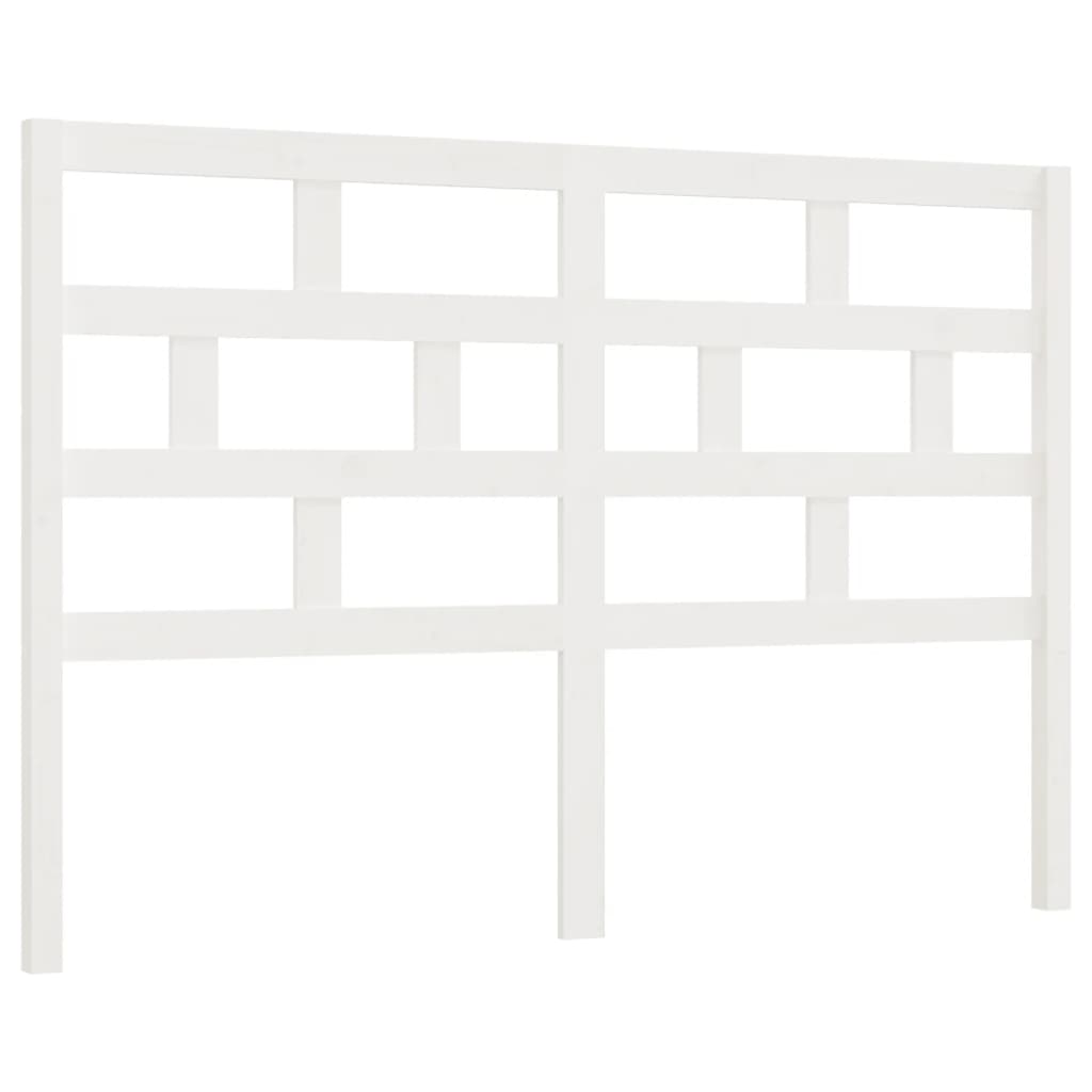Bed Headboard White 166x4x100 cm Solid Wood Pine - The Home Maker