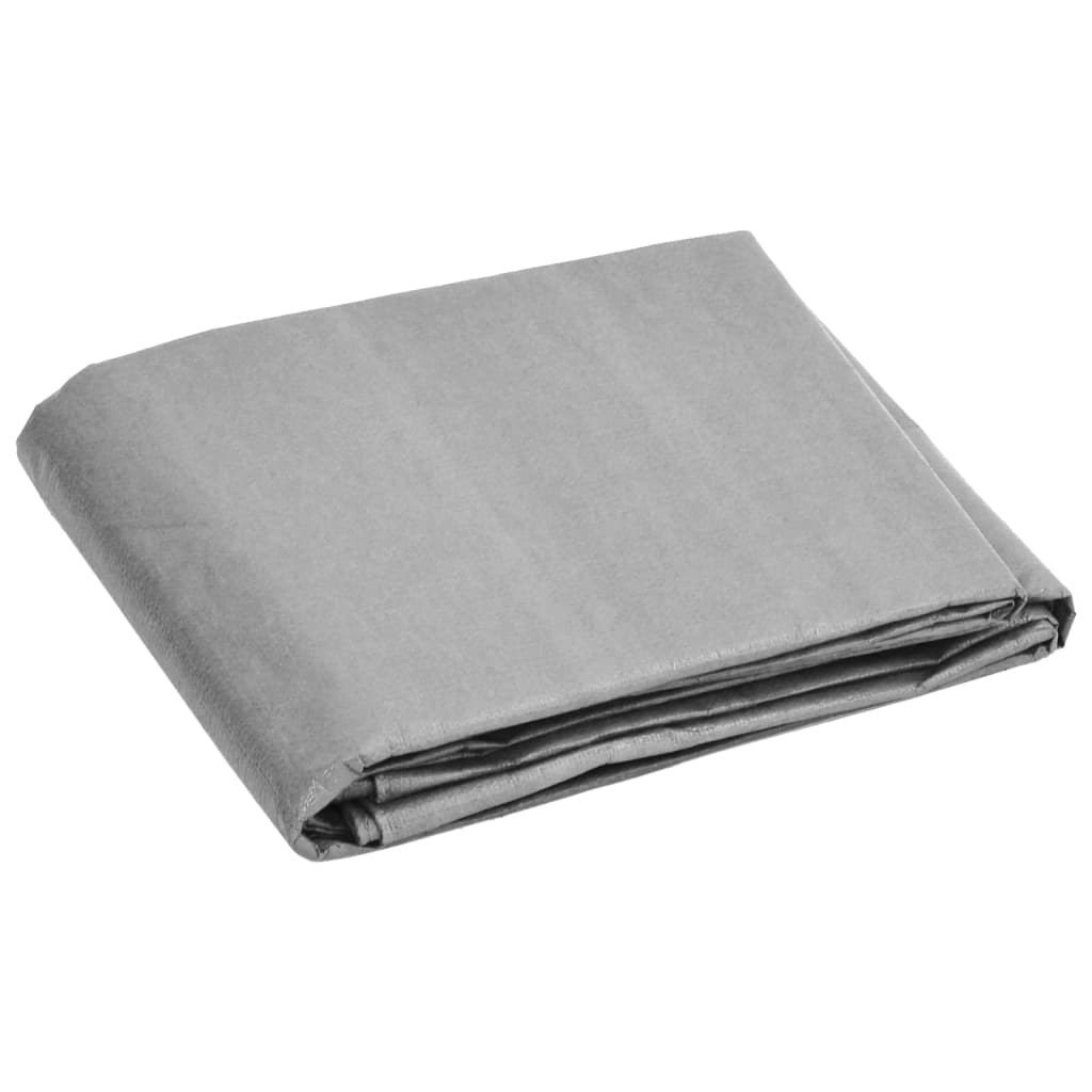 Tarpaulin 180 g/m² 8x8 m Grey HDPE - R and M Furniture
