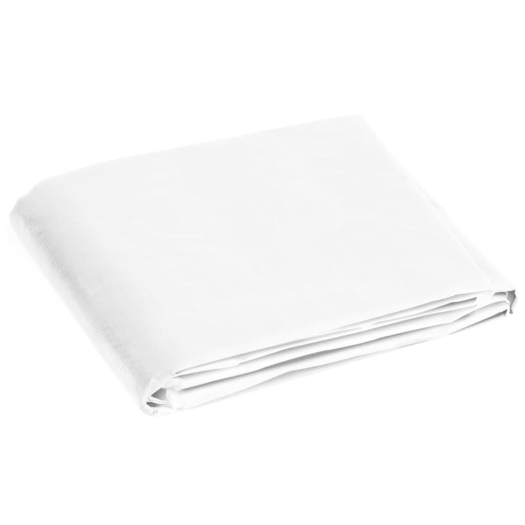 Tarpaulin 180 g/m² 6x12 m White HDPE - R and M Furniture