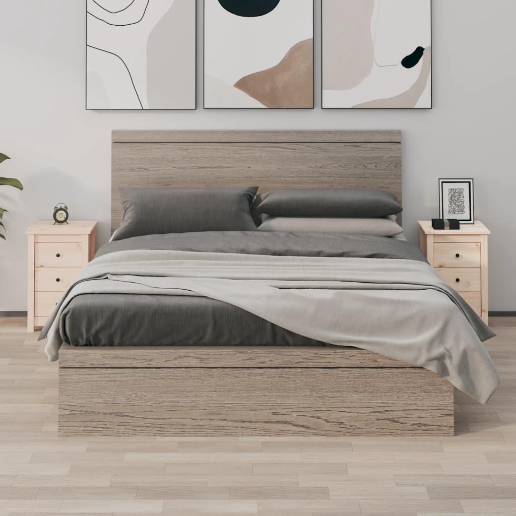 Bedside Table - NORMAN Aven 2 Piece Nightstand Natural 40cm - Decor Base