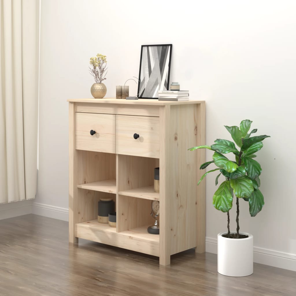 Sideboard 70x35x80 cm Solid Wood Pine - Design Hut