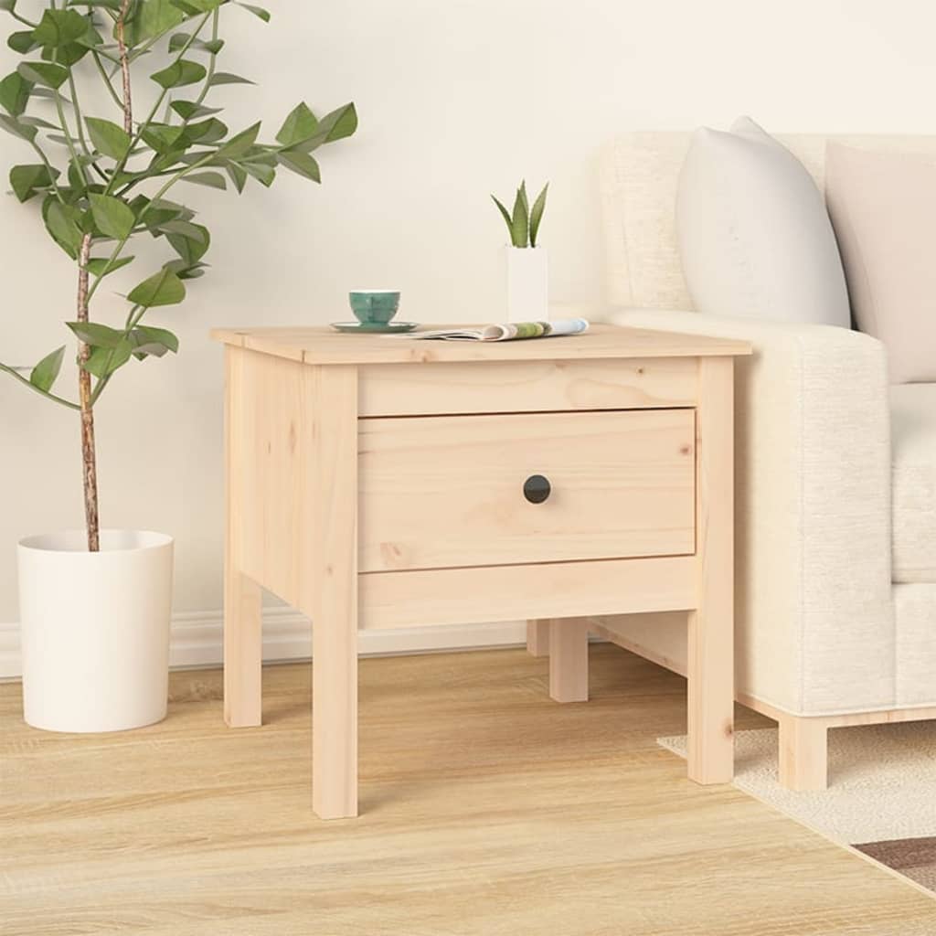 Side Table 50x50x49 cm Solid Wood Pine - Decor Base
