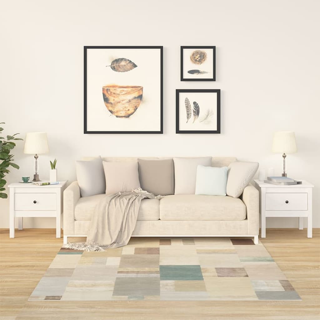 Side Tables 2 pcs White 50x50x49 cm Solid Wood Pine - Unbeatable Bargains