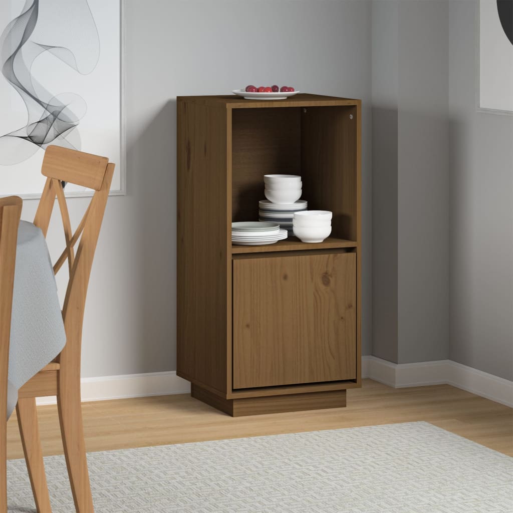 Sideboard Honey Brown 38x35x80 cm Solid Wood Pine - Unbeatable Bargains