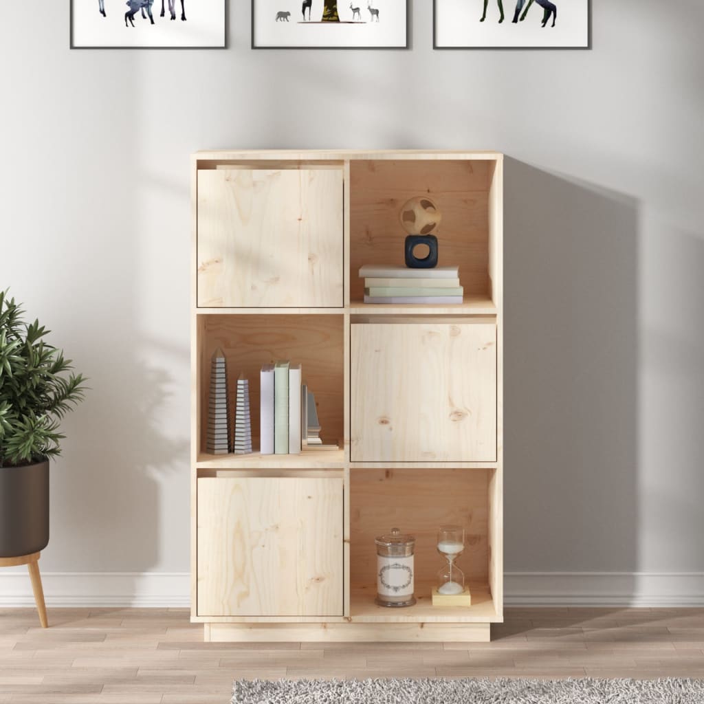 Highboard 74x35x117 cm Solid Wood Pine - Sid & Sam