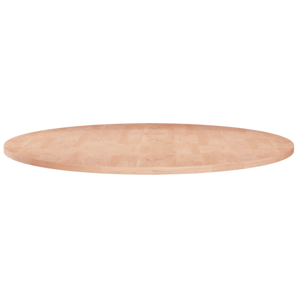 Round Table Top 80x1.5cm Solid Wood Oak - The Home Maker