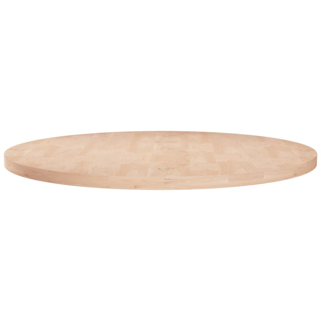 Round Table Top Ã ̃80x2,5 cm Untreated Solid Wood Oak - Style and Chic