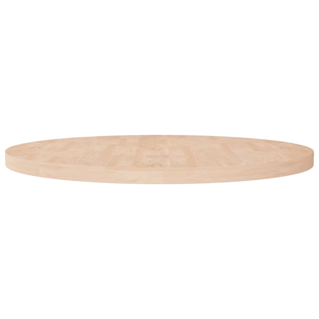 Round Table Top 90x4cm Untreated Solid Wood Oak - Casper Homes
