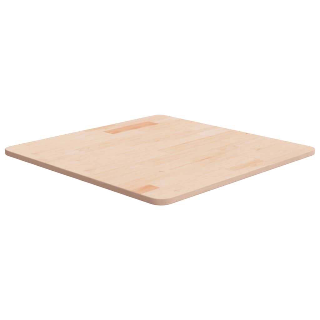 Square Table Top 60x60x1.5 cm Untreated Solid Wood Oak - Decor Base