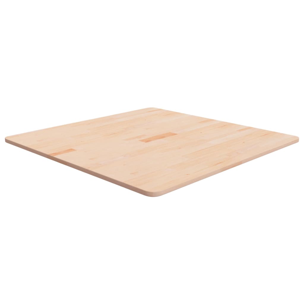Square Table Top 80x80x1.5cm Untreated Solid Wood Oak - Casper Homes