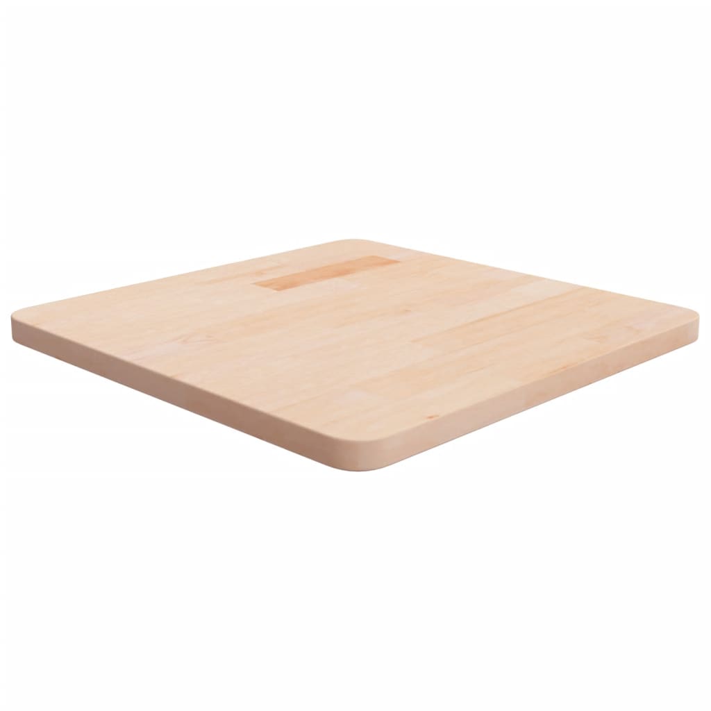 Square Table Top 50x50x2.5cm Untreated Solid Wood Oak - Merkel Designers