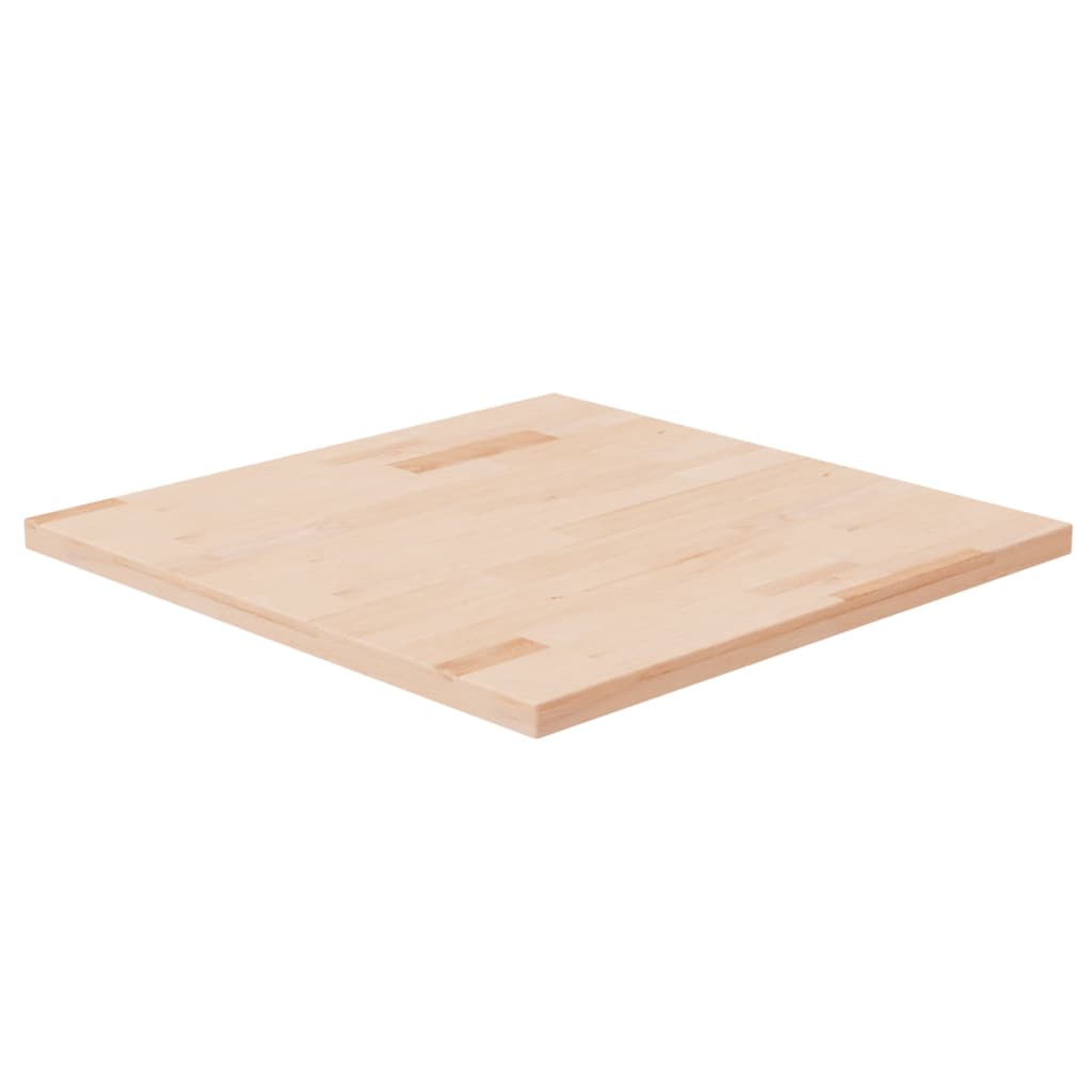 Square Table Top 60x60x2.5 cm Untreated Solid Wood Oak - Casper Homes