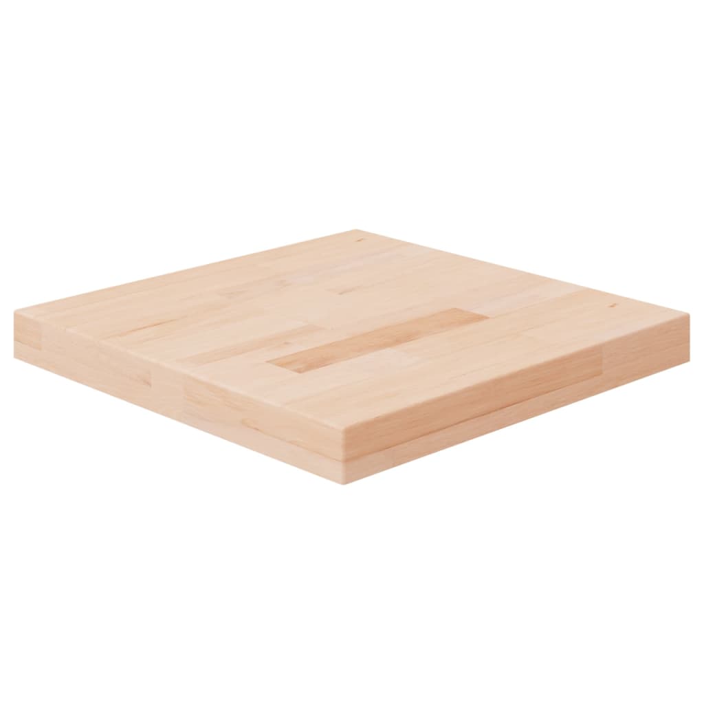 Square Table Top 40x40x4cm Untreated Solid Wood Oak - The Home Maker